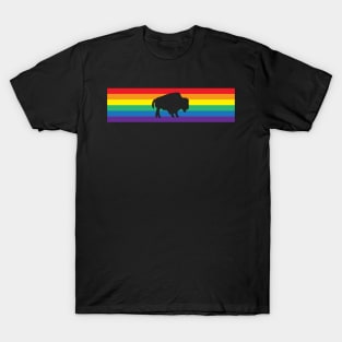 Buffalo Pride Week Rainbow Gay Pride Colors LGBTQ Ally T-Shirt